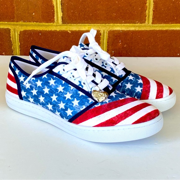 The Bradford Exchange Shoes - Bradford Exchange USA Charm American Flag Shoe Sneakers Women’s Sz 7.5 Patriotic